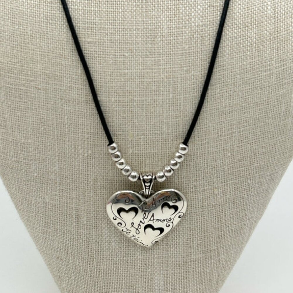 Brighton Silver Heart Love Pendant Necklace